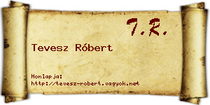 Tevesz Róbert névjegykártya