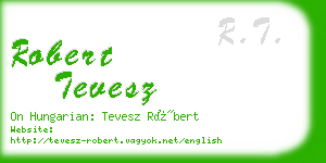 robert tevesz business card